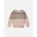 Big Boys Sweater With Norwegian Jacquard Beige Mix beige mix, 12