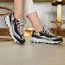 Skechers D'Lites 1.0 Chunky Sneakers Women's Low Top Black/Gray 36.5