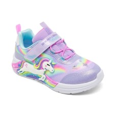 Toddler Girls S-Lights: Unicorn Chaser Light-Up Fastening Strap Casual Sneakers from Finish Line Фиолетовый, 7