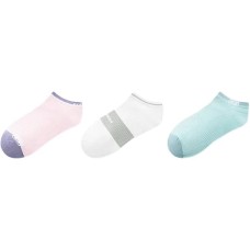 Skechers Sports Alliance Series Ankle Socks Unisex 3 Pack 3 Pack (White+Blue+Light Purple), S