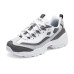 Skechers D'LITES 1.0 Cushioning Wear-Resistant Low-Top Casual Shoes Women's White Gray Black White Gray Black, 37