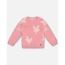 Toddler Girls Jacquard Unicorn Sweater Hairy Knit Pink - Toddler|Child Розовый, 2T