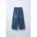 Джинсы свободного кроя с карманами ZARA Синий, 8/9 лет (года) (131 cm)