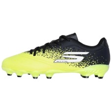 Skechers FG Rubber Long Studs Anti Slip Wear Resistant Soccer Shoes Unisex Yellow Black Yellow Black, 42.5