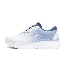 Skechers Cushioning Anti-Slip Wear-Resistant Breathability Low-Top Casual Running Shoes Men's White Blue White blue, 45.5