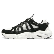 Skechers Stamina Airy Anti-Slip And Wear-Resistant Water-Resistant Low-Top Chunky Sneakers Men's White Black 42
