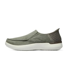 Skechers Slip Ins Slip-Ins Technology Cushioned Slip-Resistant Low-Top Casual Shoes Men's Khaki Зеленый, 39.5