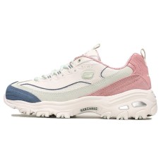 Skechers D'Lites 1.0 Chunky Sneakers Women's Low-Top Natural/Pink 36