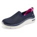 Skechers Go Walk 5 Anti-Slip And Wear-Resistant Cushioning Breathable Rebound Low-Top Casual Shoes Women's Marine Blue 39.5