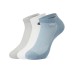 Skechers Ankle Socks Unisex 3 Pack 3 Pack (Bright White/Dusk Gray/Gray Blue/03CX), S