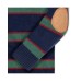 Boys Organic Long Sleeve Henley Pullover Sweater with Elbow Patches Navy collegiate green stripe, Medium