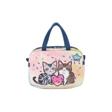 Skechers LeSportsac Collaboration Fabric Handbag Medium Size Women's Sweetheart Cat Puffy House Sweetheart Cat Bakery, Medium Size