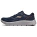 Skechers Go Walk Fle Cushioned Slip Resistant Low Top Casual Shoes Men's Blue Orange темно-синий/оранжевый, 41