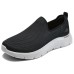 Skechers Slip-Resistant Breathable Lightweight Cushioning Rebound Wear-Resistant Low-Top Casual Shoes Men's Black White Красно-черный, 45.5
