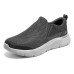Skechers Go Walk Fle Anti-Slip Wear-Resistant Breathable Coverage Low-Top Casual Shoes Men's Gray White Серый Белый, 39.5
