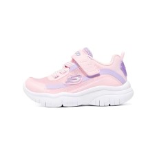 Skechers Flex Blast Slip Resistant Anti Kick Abrasion Resistant Low Top Toddler Shoes Pink Infant And Toddler Pink/Lavender, 24