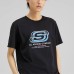 Skechers Colorful SS24 Drop Shoulder Sleeve T Shirt Unisex Carbon Black Carbon Black 0018, XS