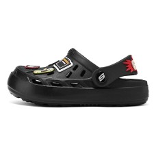 Skechers Foamies Cushioning Abrasion Resistant Breathable Children's Sandals Black Kids' Черный, 30