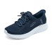 Skechers Slip Ins Slip-Ins Technology Cushioning Wear-Resistant Low-Top Casual Shoes Women's Blue navy/lavender, 38.5