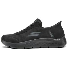 Skechers MEN'S GO WALK Anti Slip Wear Resistant Low Top Casual Shoes Men's All Black Черный, 41