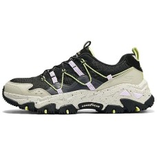 Skechers Cushioning Wear-Resistant Low-Top Outdoor Shoes Women's Black Green Черный, 39
