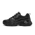Skechers DLITES Anti-Slip Wear-Resistant Low-Top Chunky Sneakers Women's Black Черный, 38