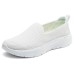 Skechers Cushioning Wear-Resistant Low-Top Casual Shoes Women's White Белый Желтый, 37