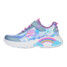 Skechers S Lights Cushioning Kids Lifestyle Shoes Pink Blue Teenagers Pink Blue, 35