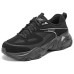 Skechers DLITES Anti-Slip Wear-Resistant Breathable Support Low-Top Chunky Sneakers Women's All Black Черный, 36