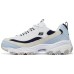 Skechers D'LITES 1.0 Anti-Slip Wear-Resistant Low-Top Chunky Sneakers Women's White Blue White blue, 36