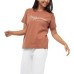 Skechers Regular T-Shirt Women's Protea Jade Umber King Jade Brown, M