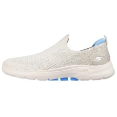 Skechers Go Walk 6 Cushioning Anti-Slip Wear-Resistant Breathability Low-Top Casual Shoes Women's White 36