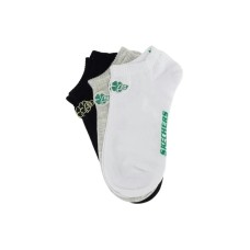 Skechers Ankle Socks Unisex 3 Pack 3 Pack (White+Black+Gray), S