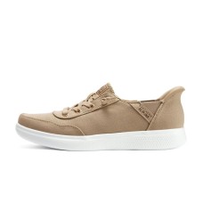 Skechers Slip Ins Hands Free Slip-Ins Anti-Slip And Wear-Resistant Coverage Low-Top Canvas Shoes Women's Tan Бежевый, 35