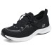 Skechers SPORT ACTIVE Cushioning Anti-Slip And Wear-Resistant Low-Top Casual Running Shoes Women's Black Gray Color Черный, 38