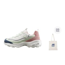 Skechers D'LITES 1.0 Anti-Slip Wear-Resistant Low-Top Chunky Sneakers Women's Natural Pink Natural/Pink, 35.5