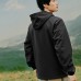 Skechers Outdoor Hiking Water-Resistant Warm Water-Repellent Windbreaker Jacket Men's Carbon Black сажа, M