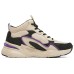 Skechers DLITES Cushioning Anti-Slip And Wear-Resistant High-Top Casual Shoes Women's Beige Black Purple 38