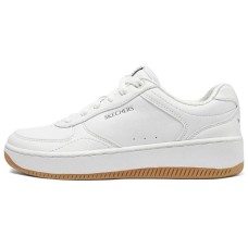 Skechers Court Classics Anti-Slip Wear-Resistant Low-Top Skateboard Shoes Women's White Yellow Белый Желтый, 37
