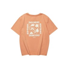 Skechers Drop Shoulder Sleeve T-Shirt Women's Coral Orange кораллово-оранжевый, M