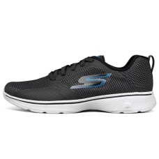 Skechers Go Walk 4 Cushioning Anti-Slip And Wear-Resistant Low-Top Casual Shoes Men's Black Blue 44