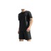 Skechers Casual Sportswear Men's Carbon Black Carbon Black+Carbon Black, Short-Sleeved Shirt+Shorts, S