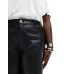 ASOS DESIGN Curve faux leather straight leg trousers in black Черный, US 16