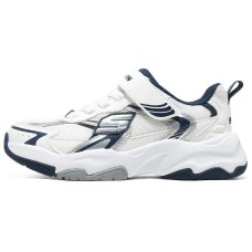 Skechers Boys Slip-Resistant Anti-Kick Low-Top Kids' Running Shoes White Silver Teenagers Белый, 28.5