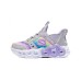 Skechers Hands Free Slip-Ins Cushioning Wear-Resistant Low-Top Toddler Shoes Silver Purple Infant And Toddler Silver/Multi-Colored, 23