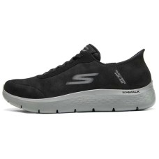 Skechers MEN'S GO WALK Anti Slip Wear Resistant Low Top Casual Shoes Men's Black Черный, 42