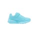 Skechers Kids Cushioned Slip-Resistant Abrasion-Resistant Low-Top Kids Lifestyle Shoes Turquoise Multicolor Kids' Turquoise Multicolor, 34
