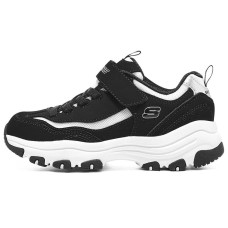 Skechers I Conik Slip Resistant Cushioning Abrasion Resistant Low Top Kids Lifestyle Shoes Black White Teenagers 37