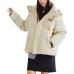 Skechers Skx Classic Sports Series Down Jacket Unisex Pearl Ecru Pearl Ecru-034H, XS