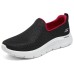 Skechers Cushioning Wear-Resistant Low-Top Casual Shoes Men's Black Red Красно-черный, 39.5